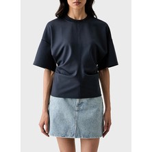 Calvin Klein Jeans Lacivert Kadın Bisiklet Yaka T-Shirt LV047G235GCGE