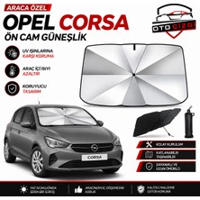 OtoÇizgi Opel Corsa Şemsiye Tip Ön Cam Güneşliği Katlanabilir Uv Korumalı Araç Cam Güneşlik