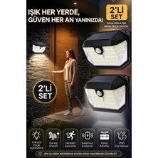 Saravita 2’li Set Solar Hareket Sensörlü 178 LED Duvar Aydınlatması