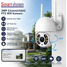 SmartVision Wi-Fi Ptz Yapay Zeka 3mp Dış Cephe Kablosuz Güvenlik Kamerası