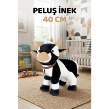 Farbu Oyuncak Çanlı Inek Peluş 40 Cm; Sevimli ve Konforlu Uyku Yastığı ve Sarılma Arkadaşı Dekoratif Oyuncak