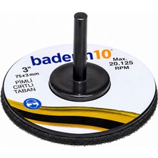 Nzb (1 Adet) Pimli Cırtlı Zımpara Tabanı 75X3 mm Matkap Uyumlu Zımpara Disk Tabanı Tutucu Aparat
