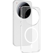 Mi7a Kristal Sararmaz Şeffaf Manyetik Halkalı Xiaomi Mi 17 Ultra Uyumlu Telefon Kılıfı