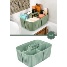 Flora 3 Bölmeli Deterjan Bulaşık Düzenleyici Sepet, Mutfak Banyo Tezgah Üstü Dolap Içi Organizer