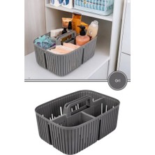 Flora 3 Bölmeli Deterjan Bulaşık Düzenleyici Sepet, Mutfak Banyo Tezgah Üstü Dolap Içi Organizer