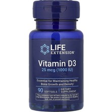 Life Extension Vitamin D3 25 Mcg (1,000 Iu) 90 Softgels