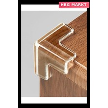 HBG Markt 8'li Set Silikon Şeffaf Masa Kenarı Koruma Aparatı