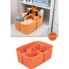 Flora 3 Bölmeli Deterjan Bulaşık Düzenleyici Sepet, Mutfak Banyo Tezgah Üstü Dolap Içi Organizer