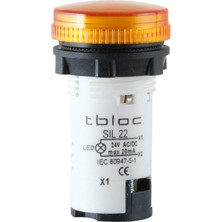 Tbloc SIL22 Sarı Sinyal Lambası LED 220AC/DC
