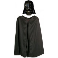 Skygo Çocuk Boy Yıldız Savaşları Star Wars Darth Vadet Maskesi ve 90 cm Pelerin Seti Siyah