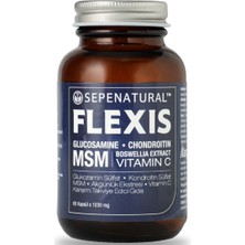 Sepe Natural Flexis - Glukozamin, Kondroitin, MSM, Boswellia (Akgünlük), Vitamin C Kompleks 60 Kapsül x 1030 mg SEPE