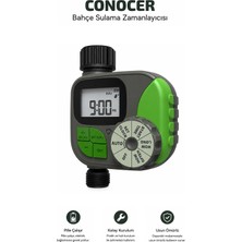 Conocer Dijital Bahçe Sulama Zamanlayıcısı LCD Ekranlı Otomatik Musluk Sulama Kontrol Cihazı - Wt-02-01