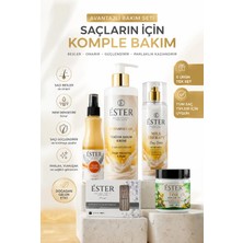 Ester 5’li Avantajlı Saç Bakım Seti Keratin Fön Suyu, Saç Sütü, Yoğun Bakım Kremi, Serum ve 7 Yağ Bakım