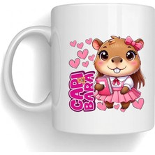 Bsb Capybara Temalı Porselen Kupa Bardak Mug 143