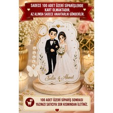 Emtory Gift 10 Adet Gelin & Damat Konsept Kelebek Anahtarlık - Nişan Hediye - Kına Hediye - Nikah  * 8,5X12CM