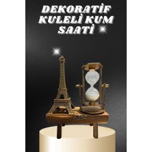 Uslucan Alışveriş Masa Biblosu Dekoratif Süs Kum Saati Eyfel Kulesi Hediyelik Kum Saati
