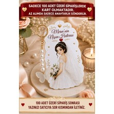 Emtory Gift 10 Adet Gelin Konsept Kelebek Anahtarlık - Nişan Hediye - Kına Hediye - Nikah Hediye * 7X12CM