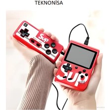 Teknonisa 400 Nostalji Oyunlu Mini Atari Karışık Renk Çift Kol Kırmızı