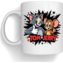 Bsb Tom ve Jerry Temalı Porselen Kupa Bardak Mug 108