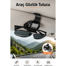 Conocer Araç Güneşlik Gözlük Tutucu Klipsi Gri Tuşlu Çizilmeyi Önleyen Sünger Kaplamalı Araç Gözlük Askısı Organizer