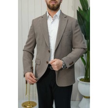 Beystil Mono Yaka Vizon Ceket 351 - Slim Fit