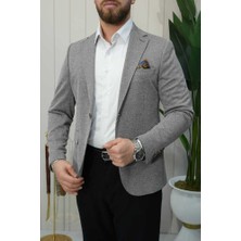 Beystil Mono Yaka Vizon Ceket 50538 - Slim Fit