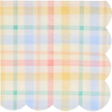Meri Meri - Large Spring Plaid Napkins - Bahar Yeri Peçeteler - 16'lı