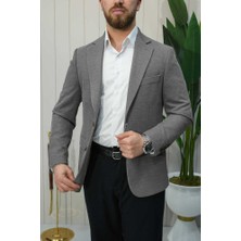 Beystil Mono Yaka Kahverengi Ceket 467 - Slim Fit