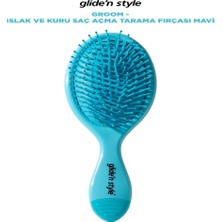 Glide'n Style Groom -  Islak ve Kuru Saç Açma Tarama Fırçası Mavi