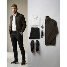 Beystil Erkek Beyaz Çizgili Gömlek 2434 - Slim Fit