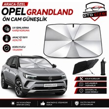 OtoÇizgi Opel Grandland Şemsiye Tip Ön Cam Güneşliği Katlanabilir Uv Korumalı Araç Cam Güneşlik