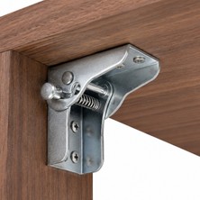 Badem10 Katlanır Mandallı Raf Altı Aparatı 6,5X5X4 cm Çinko Kaplama Dayanıklı Metal Raf Bağlantı Aparatı