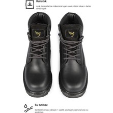 Liarca Hakiki  Deri Hafif Soğuk Geçirmez Kaymaz Kauçuk Alt ve Rahat Iç Taban Kışlık Unisex 36 37 38 39 40 4