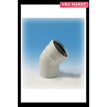 HBG Markt 110 mm Çapında 45 Derece Açılı Boru Bağlantı Parçası