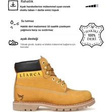 Liarca Hakiki  Deri Hafif Soğuk Geçirmez Kaymaz Kauçuk Alt ve Rahat Iç Taban Kışlık Unisex 36 37 38 39 40 4