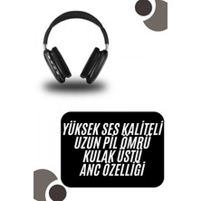 Hace Bazaar Kulak Üstü Kablosuz Bluetooth Kulaklık Yumuşak Süngerli Sd Kart Girişli