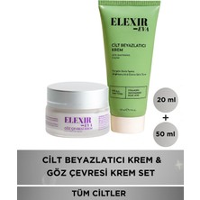 Elexir Eva Göz Çevresi Bakım Kremi + Cilt Beyazlatıcı & Leke Karşıtı Bakım Kremi 2’li Set