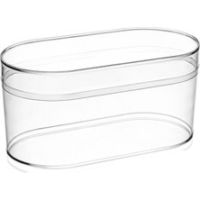 Vitreaplas Luna 300 cc Oval Kapaklı Kristal Tatlı Kabı Tiramisu Kabı 240 Adet (1 Koli)