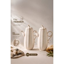 Porsima 17019 2li Pumpkin Porselen Çok Amaçlı Sunum ve Servis Yağdanlığı Yağlık Sirkelik Yağdanlık