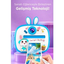 Bşr Tech Dijital Fotoğraf Makinesi Çocuk Termal Resim Kağıt Baskılı Yazıcı Kamera Video Makinesi CMR18