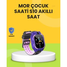 TeknoKapsül S10 Akıllı Çocuk Saati Mor Tasarım Adımsayar ve Alarm Fonksiyonlu -