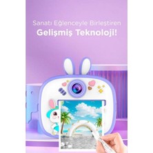 Bşr Tech Dijital Fotoğraf Makinesi Çocuk Termal Resim Kağıt Baskılı Yazıcı Kamera Video Makinesi CMR18
