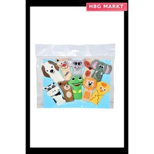 HBG Markt Mey Ithalat® AND-5086  hayvanlar Parmak Kukla Seti 10'lu