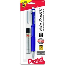 Pentel Twist-Erase Iii Kurşun ve Silgi Yedekleri ile Mekanik Kurşun Kalem (QE515LEBP)