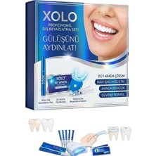 Xolo Dev Profesyonel Diş Beyazlatma Seti Mavi Işıklı LED Sistem Beyazlatıcı Kalem Diş Bandı