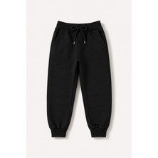 Miniğimin Cicileri Unisex Çocuk Bağcıklı Jogger Tek Alt - Siyah