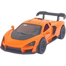 TeknoKapsül Çek Bırak Metal Arabalar 12 cm - 36121C - Turuncu ()