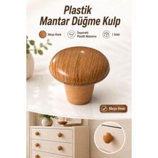 Nzb (1 Adet) Polimer Mantar Düğme Kulp Desenli Meşe Plastik Mobilya Dolap Çekmece Kapak Kulbu