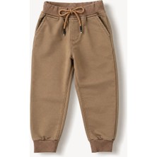 Miniğimin Cicileri Unisex Çocuk Bağcıklı Jogger Tek Alt - Camel