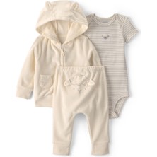 Carter's Bebek 3lü Hırkalı Set Yenidoğan-12 Ay Ekru